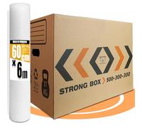 MARCPRINT Pack 20 Cajas Mudanza + Rollo Burbujas - Cajas Carton (50X30X30) Reforzadas y Resistentes - Cajas con Certificación FSC - Cajas de Carton Mudanza 100% Reutilizables
