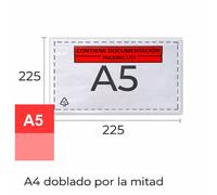 MARCPRINT - Pack de 100 Sobres Portadocumentos - Sobre para Albaranes Formato A4,A5,A6,DL lote de 100 - Sobre Adhesivo Portadocumentos - Packing List Impermeables para Facturas, Tarjetas de Embarque e