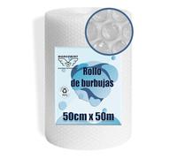 MARCPRINT Rollo Burbujas Embalaje 50 cm Ancho x 50 m Longitud - Papel Burbujas Embalaje Perfecto para Mudanza, Envíos - Transparente