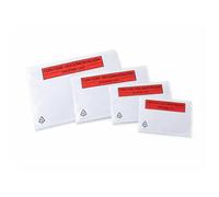 MARCPRINT - Sobres Papel DL - Portadocumentos Adhesivo Contiene Documentación - Etiquetas Adhesivas Transparentes - Sobres de Envío y Packing List - Portadocumentos DL | 235X132mm | 100 Unidades