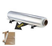 MARCRPINT Film Transparente para Embalar, 50cm de ancho y Extensible hasta 300 Metros de Longitud, Rollo de Film Elástico Manual, Protector de Embalaje Industrial, Film para Embalar - 23 MICRAS - Film
