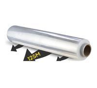 MARCRPINT Film Transparente para Embalar, 50cm de ancho y Extensible hasta 300 Metros de Longitud, Rollo de Film Elástico Manual, Protector de Embalaje Industrial, Film para Embalar - 23 MICRAS - Film