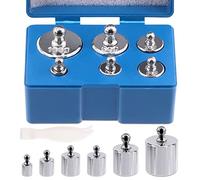 Mardatt Juego de 7 pesos de calibración de báscula de precisión, 5 g, 10 g, 2x20 g, 50 g, 100 g, báscula de joyería, clase M2 (total 200 g)
