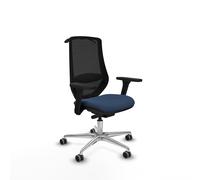 Mardos traslack similpiel azul marino brazos 3d base aluminio ruedas 6