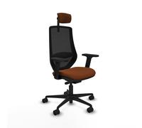 Mardos traslack similpiel marrón brazos 2d base nailon ruedas 65mm na