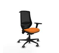 Mardos traslack similpiel naranja brazos 3d base nailon ruedas 65mm en