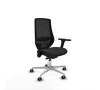 Mardos traslack similpiel negro brazos 3d base aluminio ruedas 65mm en