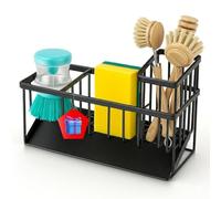 MARFRAND.Organizador Fregadero Cocina. Soporte Estropajo Fregadero con Porta Utensilios de Cocina. Organizador cocina. Incluye Dispensador de Jabon con Brocha y Esponja Magica