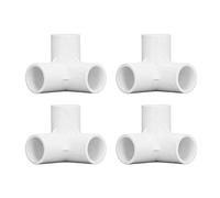Marhynchus 10 Piezas de Accesorios de Tubería de 3 Vías, Conector en T de ángulo Recto de Plástico PVC, Diseño Resistente de 90 Grados, Ideal para Estructuras de Muebles y Carpas de Invernadero,