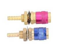 Marhynchus Adaptador de Gas Refrigerado por Agua, Conector Rápido de Latón para Soplete de Soldadura PTA DB MIG con Conector de 10 Mm (6MM)