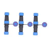 Marhynchus Conector de Aviación de 3 Pines, 3 Piezas IP68 con Sellado Impermeable, Conector de Alimentación Industrial con Contactos Dorados Chapados en Cobre para Instrumentos, C