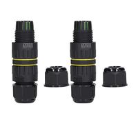 Marhynchus Conector de Caja de Conexiones de 4 Núcleos M25 10-14 Mm IP68 Conector de Cable Eléctrico a Prueba de Agua con Contactos de Latón para Luces Exteriores Farolas de Jardín
