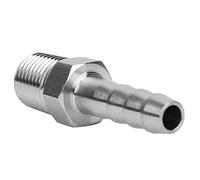 Marhynchus Conector de Rosca Macho BSPT de Acero Inoxidable de 2 Piezas de 1/4 pulg., Conector de Tubería de Acoplamiento Rápido con Junta de Púas de Precisión para Conexión de Tubería de Aire en