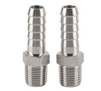 Marhynchus Conector de Rosca Macho BSPT de Acero Inoxidable de 2 Piezas de 1/4 pulg., Conector de Tubería de Acoplamiento Rápido con Junta de Púas de Precisión para Conexión de Tubería de Aire en