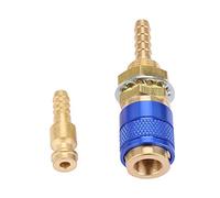 Marhynchus Conector Rápido M6, Material de Latón, Fácil de Instalar, Conexión de Gas y Agua para Soplete de Soldadura, Perfecto para Soldadores MIG y TIG (BLUE)