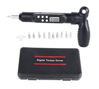 Marhynchus Destornillador Dinamométrico Digital, Llave Dinamométrica Ajustable Bidireccional con 10 Puntas y Función de Alarma para Aplicaciones de Fijación de Precisión