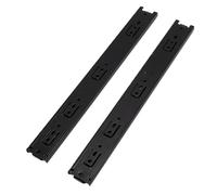Marhynchus Guía para Cajón, Guía para Cajón con Rodamiento de Bolas de Extensión Completa de Acero Laminado en Frío, Riel para Gabinete de Montaje Lateral de 16 Pulgadas y 100 Lb, Operación Suave y