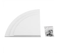 Marhynchus Juego de 3 Estantes Esquineros Flotantes de PVC con Diseño de ángulo Recto de 90 Grados, Almacenamiento de Exhibición Blanco para Sala de Estar, Dormitorio, Oficina, Libros, Jarrones,
