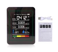 Marhynchus Monitor de Calidad del Aire, Detector Portátil de CO2 HCHO TVOC 5 en 1 con Pantalla a Color, Datos en Tiempo Real para la Oficina en Casa y la Habitación de los Niños (MT05 Blanco)