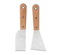 Marhynchus Rasador de Masilla de Acero Inoxidable Conjunto de Raspador con de Madera Herramientas Spackle Spackle - Extirpador de Pintura de 2 Piezas para Reparaciones y Trabajos de Parches
