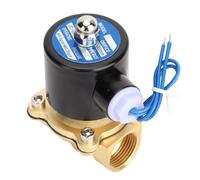 Marhynchus Válvula Solenoide Eléctrica, Material de Latón, Baja Potencia, Diseño Normalmente Cerrado, Ideal para Aplicaciones de Control de Agua y Gas (2W160-15*CA110V)
