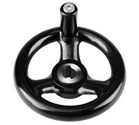 Marhynchus Volante, Baquelita, Diseño de 3 Radios, 100mm de Diámetro, Ideal para Fresadoras y Tornos