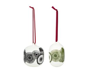 Marimekko 2 Bolas Siirtolapuutarha 2025. 2 piezas White-black-green