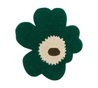 Marimekko Alfombrilla de baño Unikko 73x74 cm Emerald-off white-mole