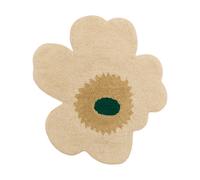 Marimekko Alfombrilla de baño Unikko 73x74 cm Hay-arena-esmeralda