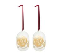Marimekko Bola de Navidad Tiara 2025 6x9 cm White-gold