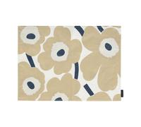 Marimekko Individual de mesa Pieni Unikko de acrílico Off white-beige-azul oscuro
