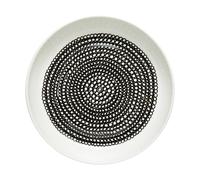 Marimekko Plato Räsymatto Ø20.5 cm blanco-negro