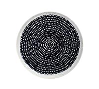 Marimekko Plato Räsymatto Ø20 cm negro-blanco (puntos pequeños)
