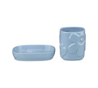 Marimekko Set de baño Unikko 2 piezas Azul