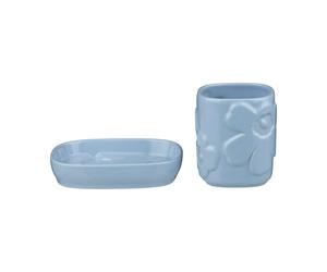 Marimekko Set de baño Unikko 2 piezas Azul