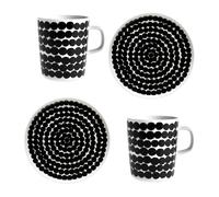 Marimekko Set de desayuno Räsymatto blanco-negro