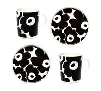 Marimekko Set de desayuno Unikko blanco-negro