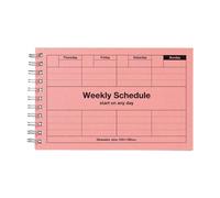 MARK`S Neo Pink - Agenda semanal (tamaño A6, 58 semanas, vista mensual, compacta con anillas, para oficina, estudio, vida cotidiana)