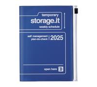 MARK'S 2024/2025 Agenda de bolsillo A6 vertical, Storage it, azul marino: de septiembre de 2024 a diciembre de 2025