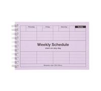 Mark's S Planificador semanal morado sin fecha, A6, 58 semanas, con resumen mensual, calendario de bolsillo compacto con anillas para oficina, estudio, vida cotidiana