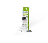 Marky Kit Recambio - Cartucho Tinta Negra + 1m Cinta Termoadhesiva + 40 Etiquetas Adhesivas | Refill Completo para Marcar Ropa y Objetos
