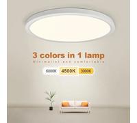 MARPOU Luz de techo LED ultrafina de alto brillo, adecuada para dormitorios, salas de estar, cocinas, accesorios de iluminación, habitaciones