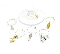 Marque-verres - Kit DIY pour pendentifs de verre à vin - Marqueurs de verres en différents styles - Pour 6 ou 12 verres - Hannas Laden - Coffret cadeau - Bricolage DIY