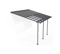 Marquesina de aluminio para terraza Sierra Cabrio Palram - Canopia 3 x 4,25 m antracita Heat Block