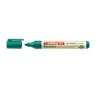 Marqueur permanent ecoline edding 21 recyclé sans odeur à pointe ronde vert lot de 10