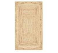 MARRAKESCH Nora Alfombra de yute tejida a mano, estrecha, 140 x 70 cm, trenzada, para exteriores como jardín o balcón, para interiores como pasillo, cocina, baño
