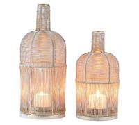 Marrakesch Orient & Mediterran Interior Farol Portavelas Oriental Blanco 25cm