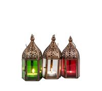 Marrakesch Orient & Mediterran Interior Laterne Windlicht Set 3 Piezas Metal