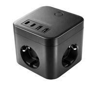 Mars gaming md-cube35, powercube multifunción compacto, 3x enchufes s