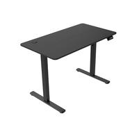 Mars Gaming MGD-ERGOPRO, Mesa Ajuste Altura Eléctrico 73-118cm, Superficie Ergonómica Fibra Carbono, Estructura Metálica, Soporte Auriculares y Gestión Cableado, Escritorio Regulable 110x60cm, Negro